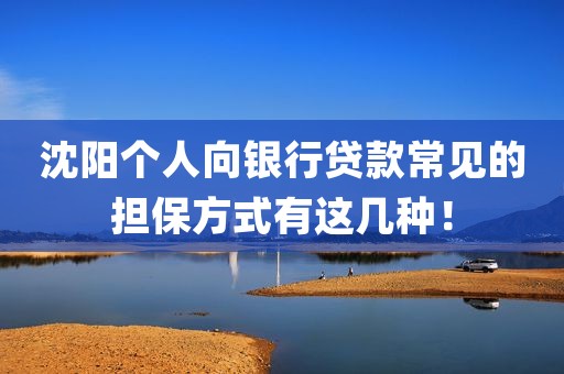 沈阳个人向银行贷款常见的担保方式有这几种！