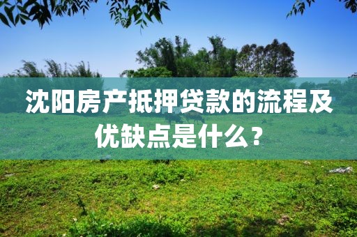 沈阳房产抵押贷款的流程及优缺点是什么?